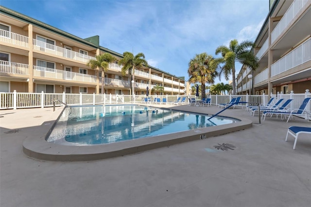 view of pool with a patio