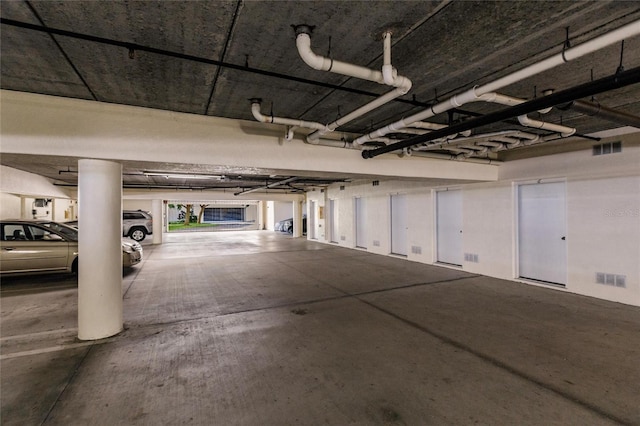 parking deck featuring visible vents
