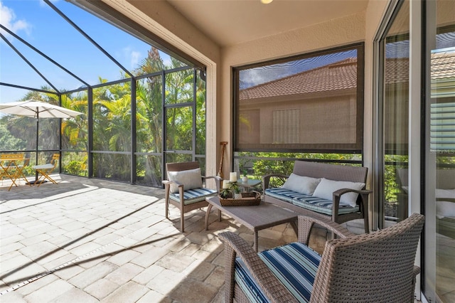 view of sunroom