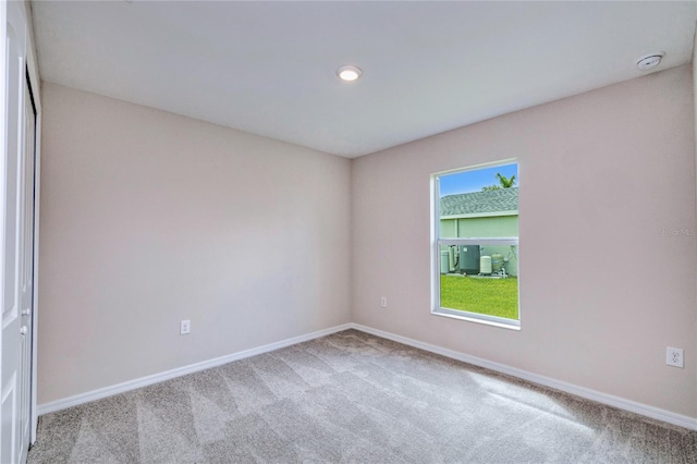 view of carpeted empty room