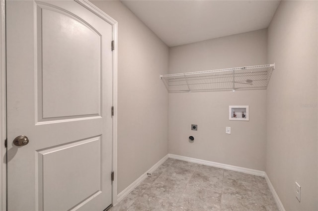 laundry room with hookup for a washing machine and electric dryer hookup