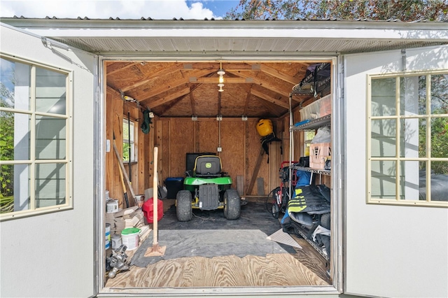 view of storage room