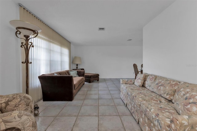 view of tiled living room