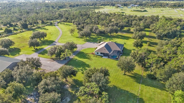 bird's eye view featuring a rural view