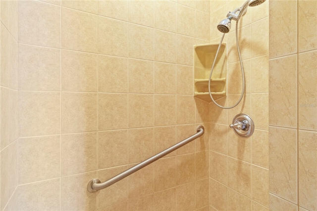 details with tiled shower