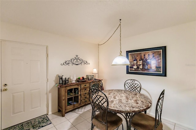 view of tiled dining space