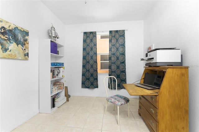 office space featuring light tile patterned floors