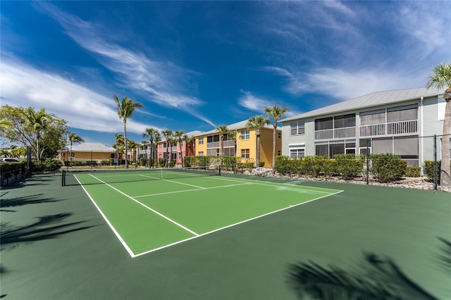 view of tennis court