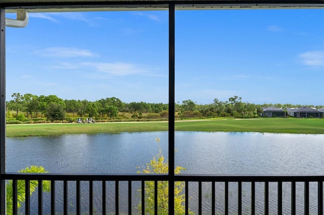 view of water feature