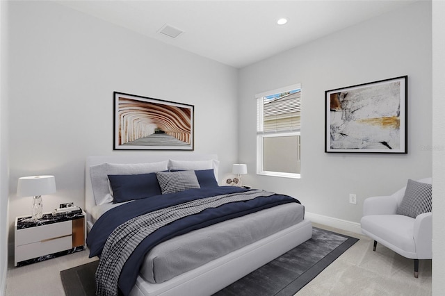 view of carpeted bedroom