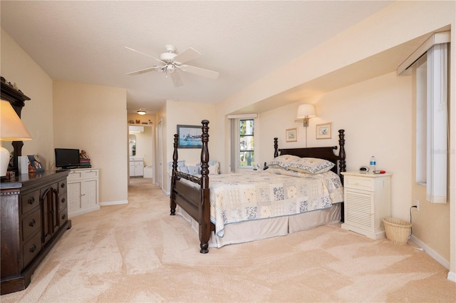3730 Turtle Dove Blvd, Punta Gorda, FL 33950 - bedroom featuring light colored carpet, baseboards, and a ceiling fan
