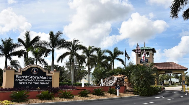 view of community sign