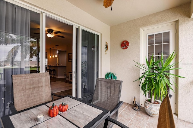 view of patio / terrace with ceiling fan