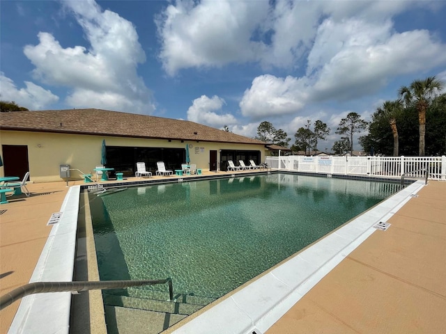 view of pool with a patio area