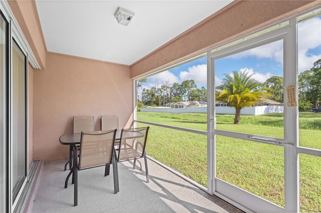 view of sunroom / solarium