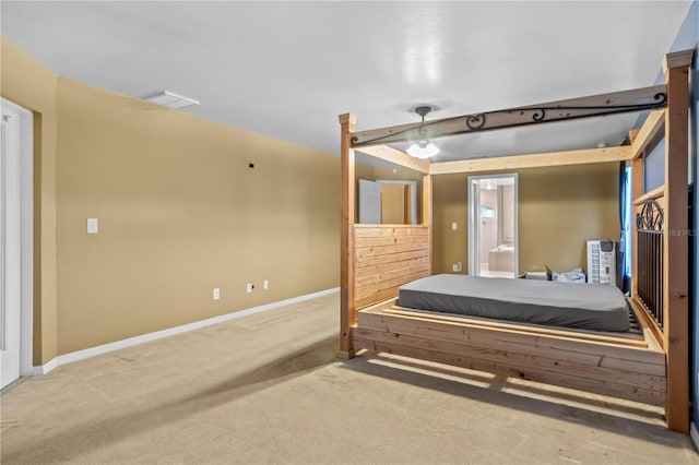 bedroom featuring carpet