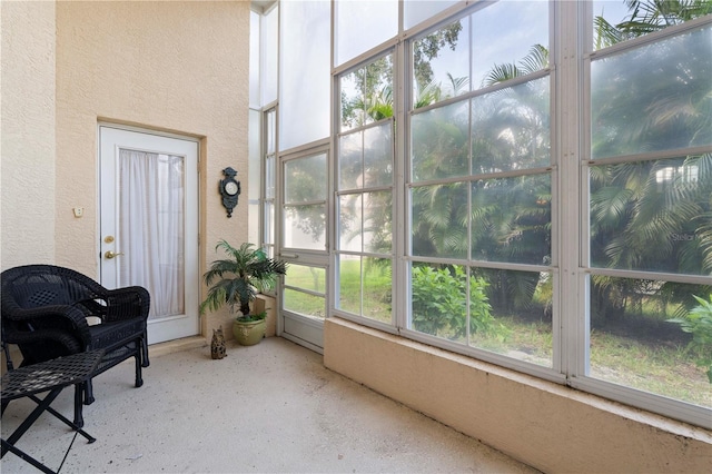 view of sunroom