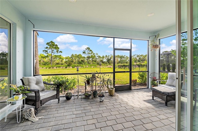 view of sunroom