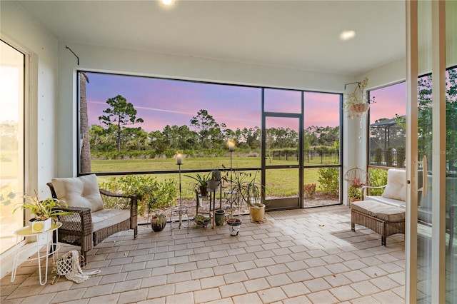 view of sunroom