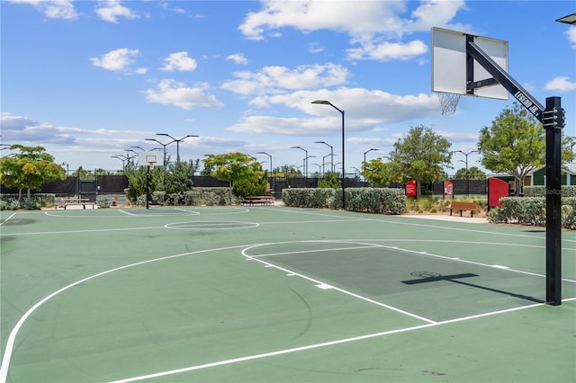 view of basketball court