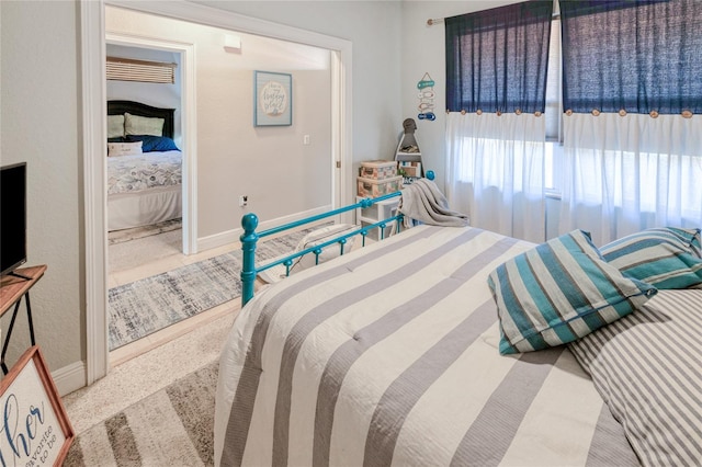 bedroom featuring carpet floors