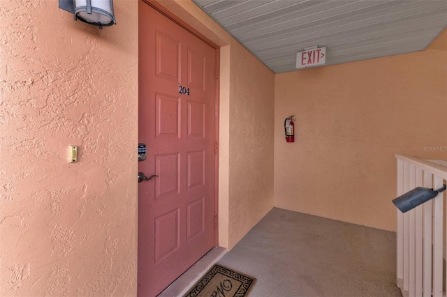 view of doorway to property