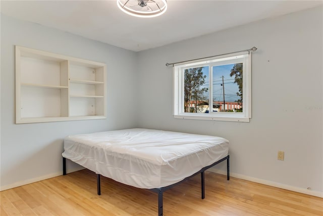 bedroom featuring light wood-type flooring