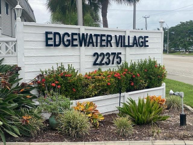 view of community sign