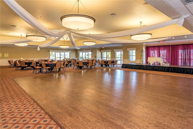 interior space with hardwood / wood-style flooring