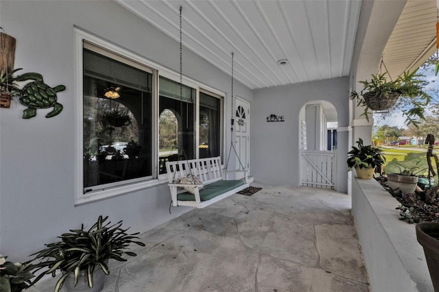 view of patio / terrace featuring covered porch