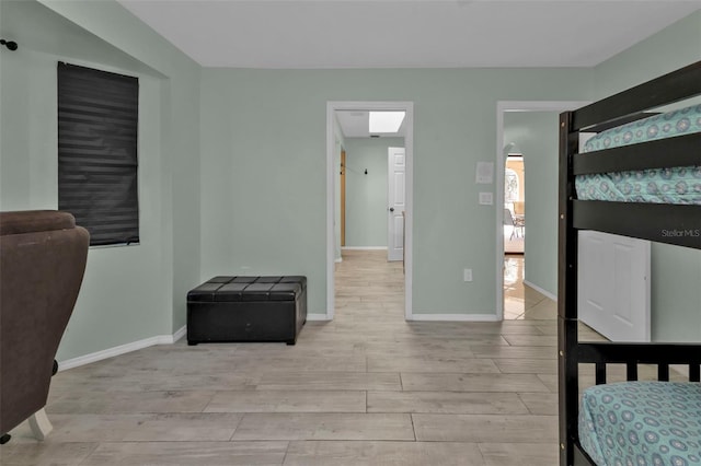 bedroom featuring light wood-type flooring