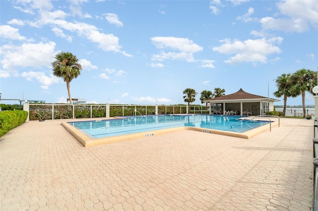 view of pool featuring a patio area