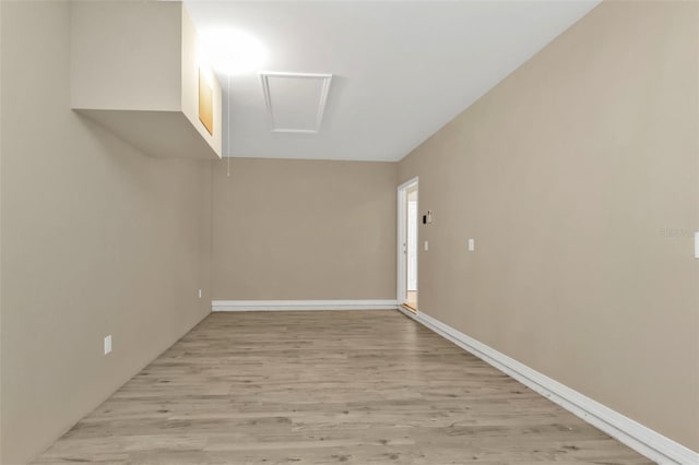 unfurnished room featuring light hardwood / wood-style floors