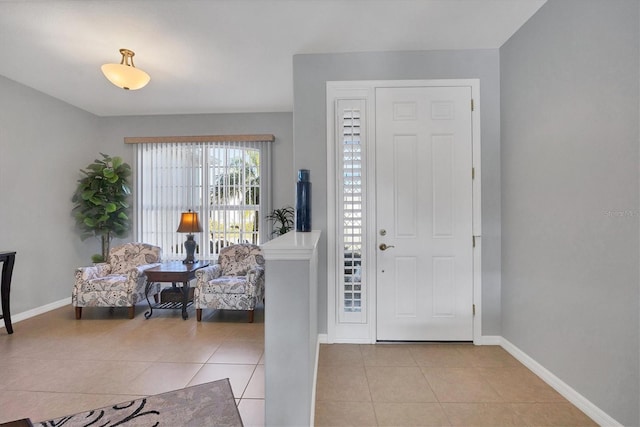 view of tiled entryway