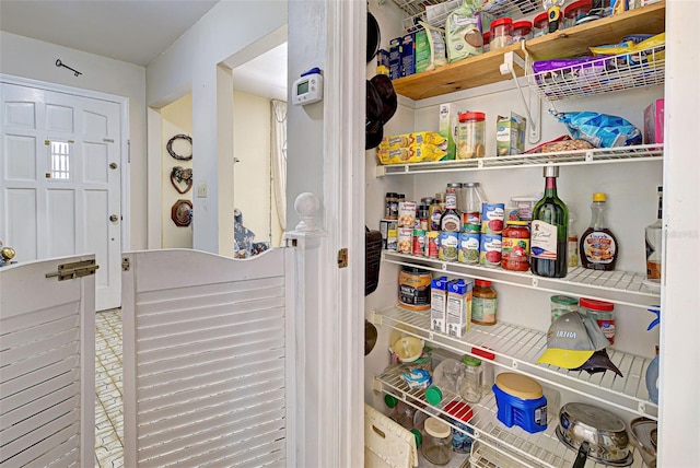 view of pantry