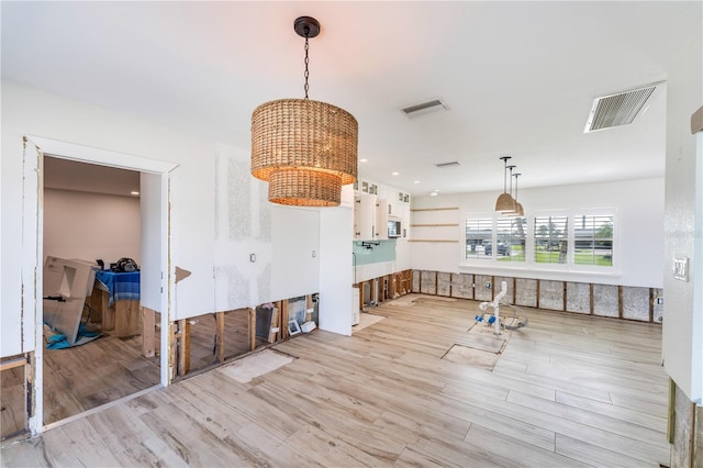 interior space featuring light hardwood / wood-style floors