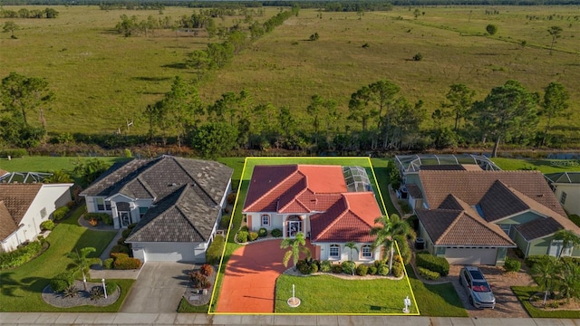 bird's eye view featuring a rural view