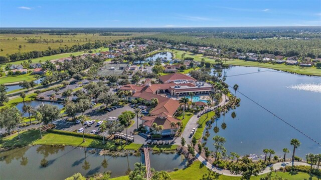 2831 Corinthia Cir, North Fort Myers, FL 33917 - aerial view with a residential view and a water view