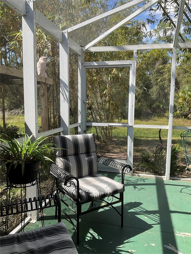 view of sunroom