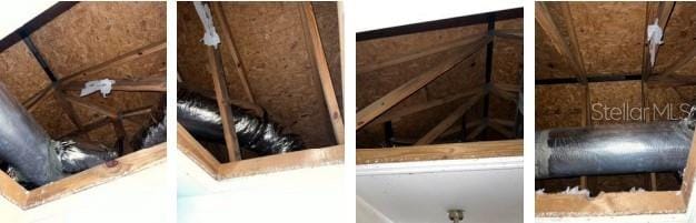 view of unfinished attic