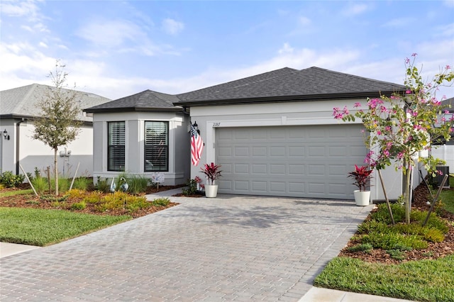 view of front of house featuring a garage