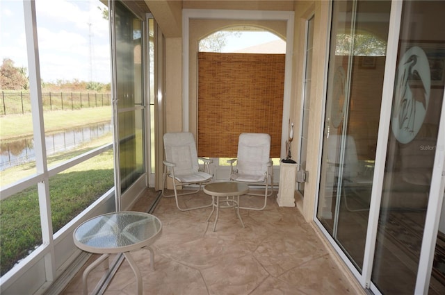 view of sunroom / solarium