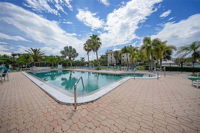 view of pool with a patio area