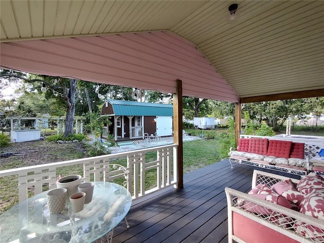 view of wooden terrace