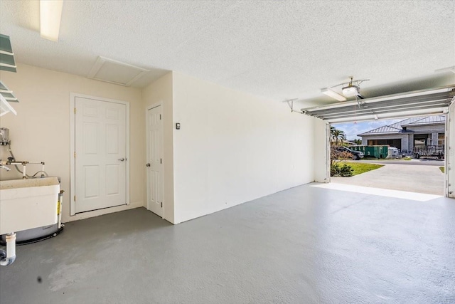 garage with sink