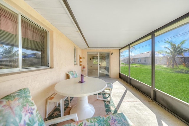 view of sunroom