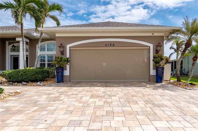 view of front of house featuring a garage