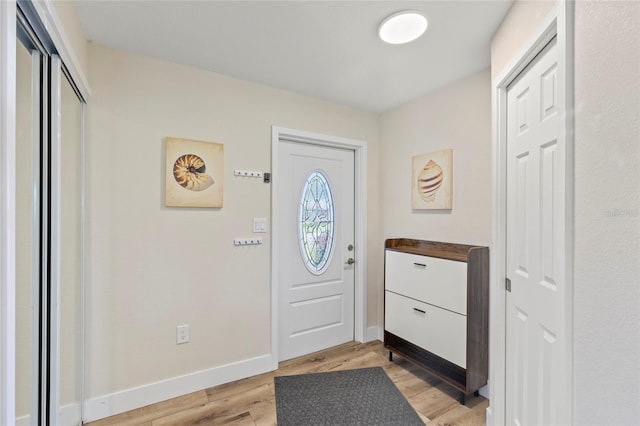 entryway featuring light hardwood / wood-style flooring