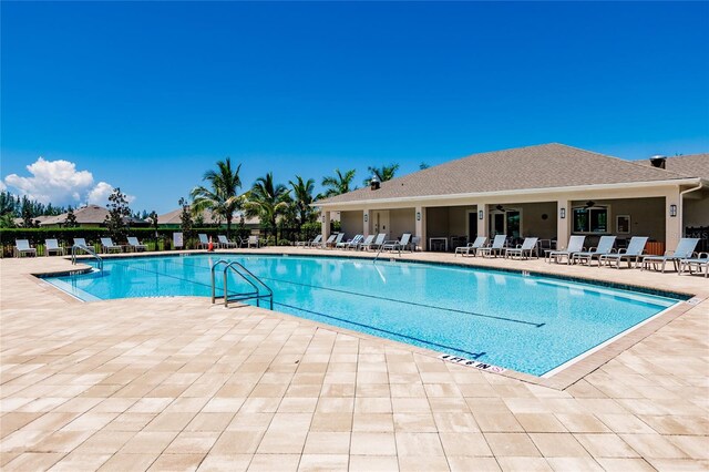 view of pool with a patio