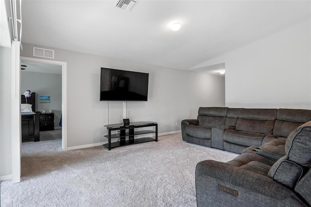 living room featuring carpet flooring